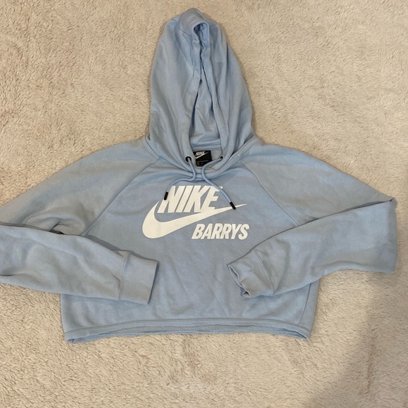Nike Tops - Nike X Barry's Cropped Blue Hoodie